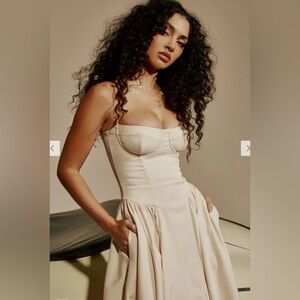 Elegant Cream Midi Dress